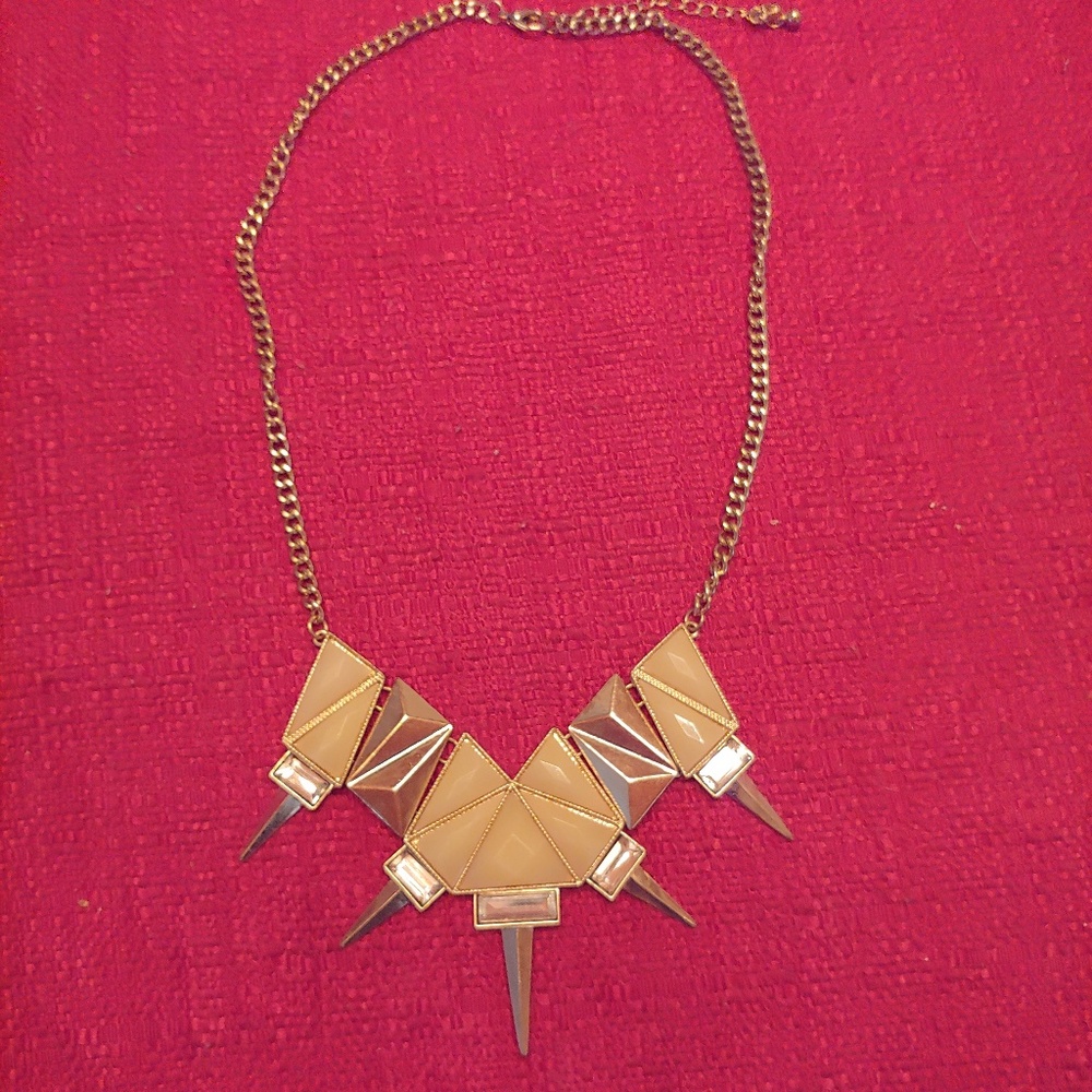 Yellow spike statementnecklace - Picture 1 of 3